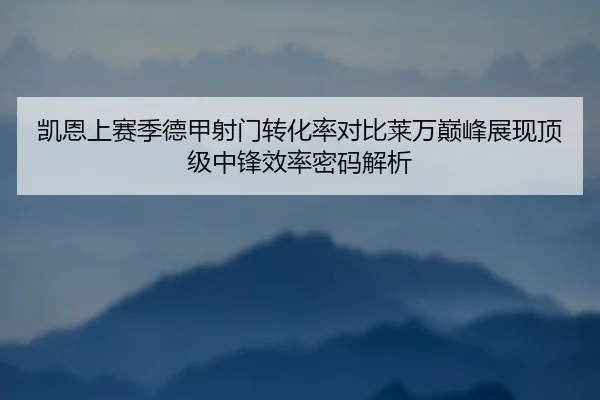 凯恩上赛季德甲射门转化率对比莱万巅峰展现顶级中锋效率密码解析